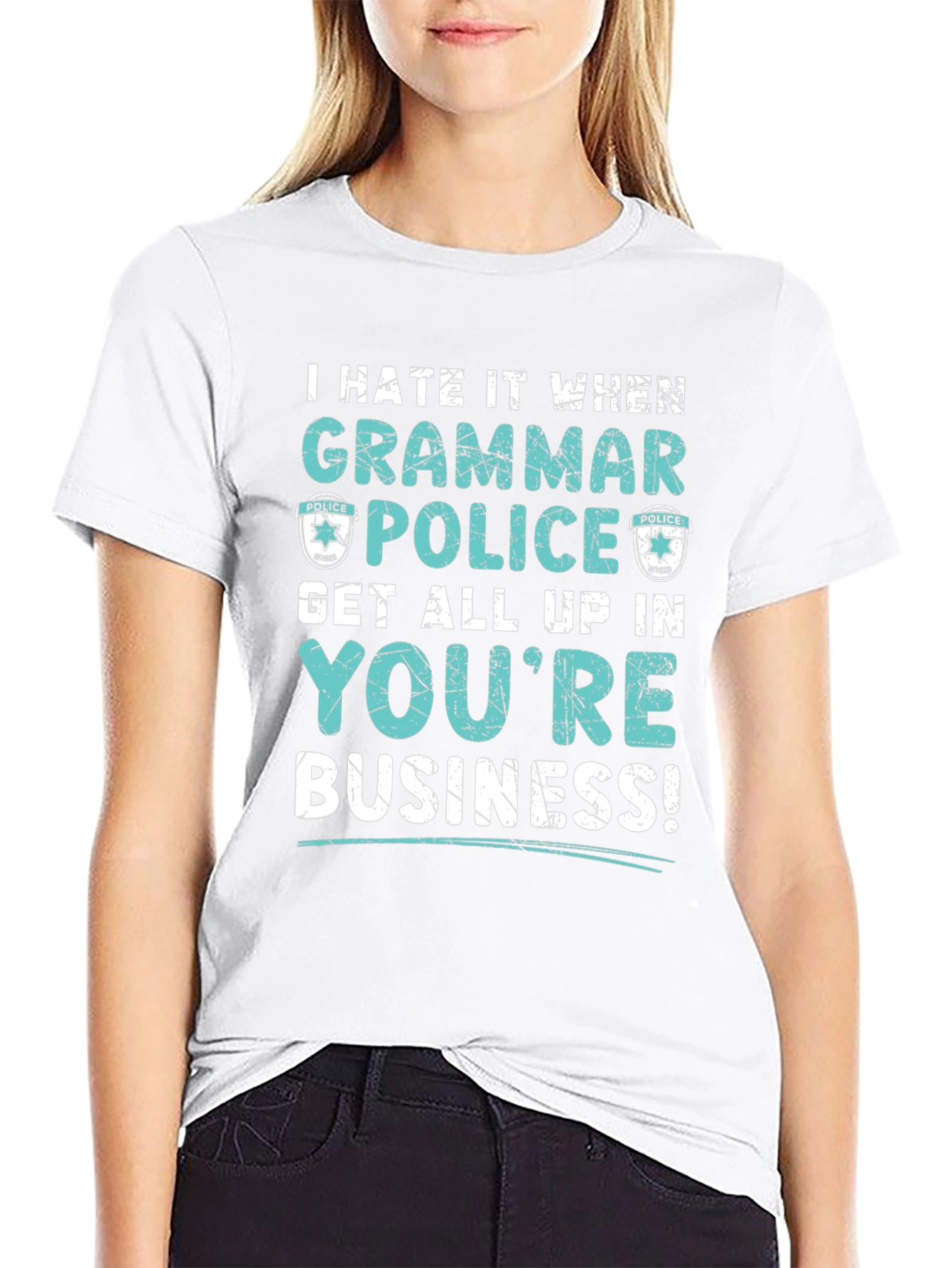 Grammar Police Funny Graphic T-Shirt