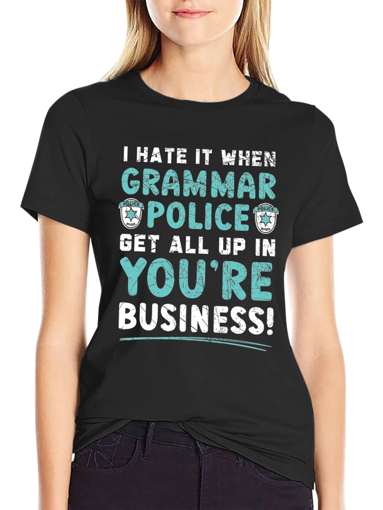 Grammar Police Funny Graphic T-Shirt
