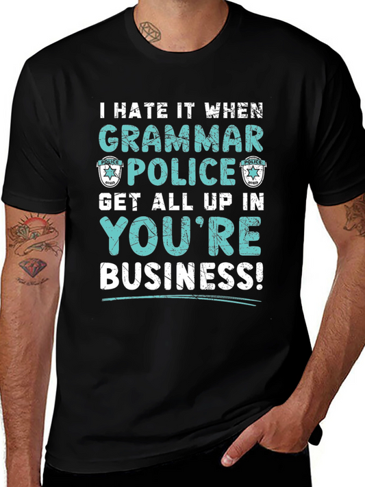 Grammar Police Funny Graphic T-Shirt