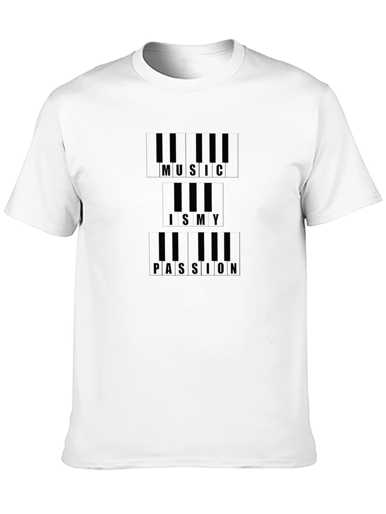 Music is My Passion Graphic Tee - Black T-Shirt