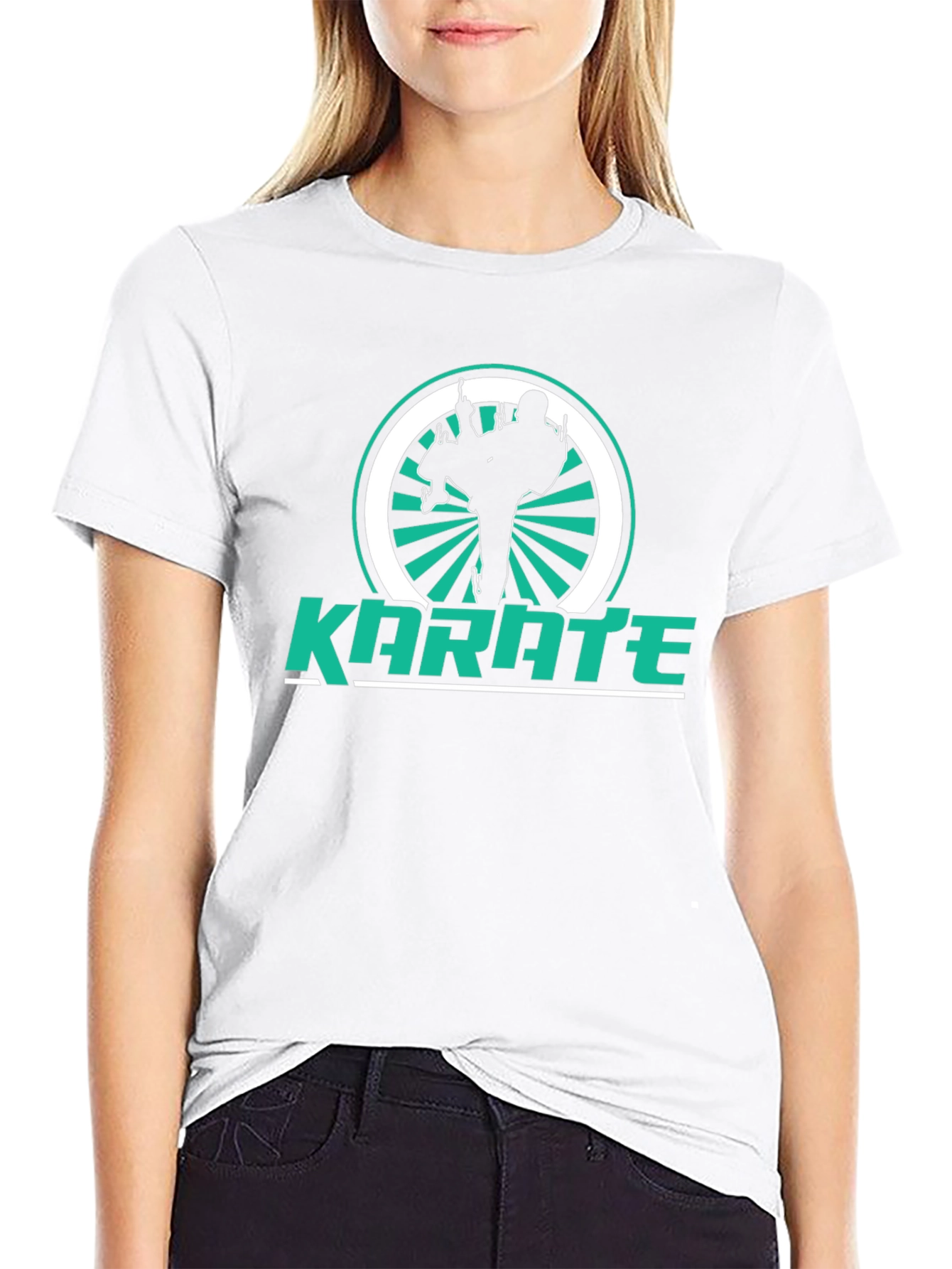 Karate Silhouette Graphic T-Shirt