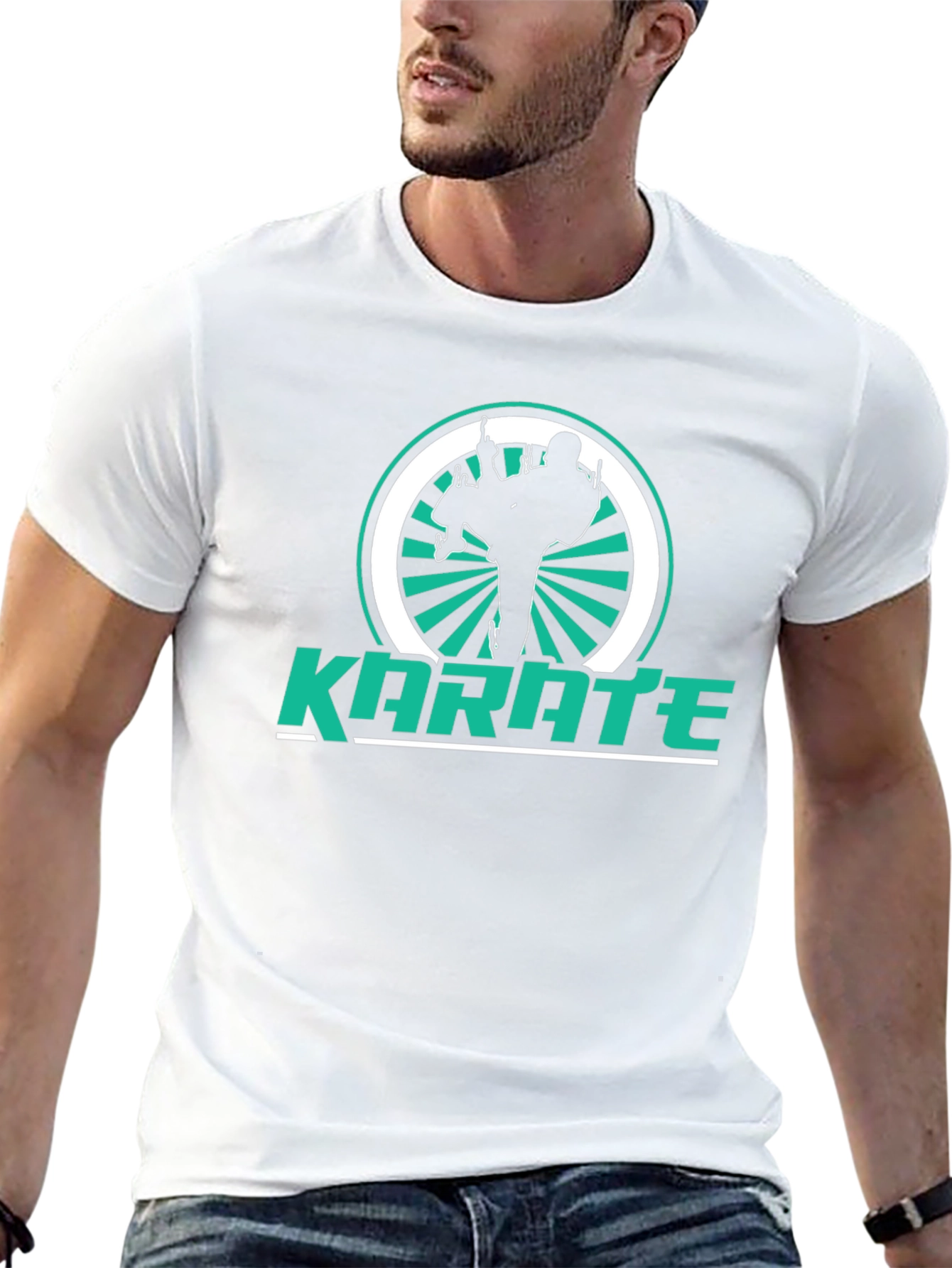 Karate Silhouette Graphic T-Shirt