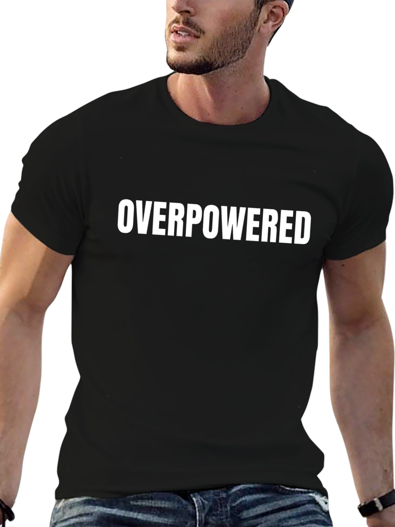 Overpowered Graphic Tee - Mens Black T-Shirt