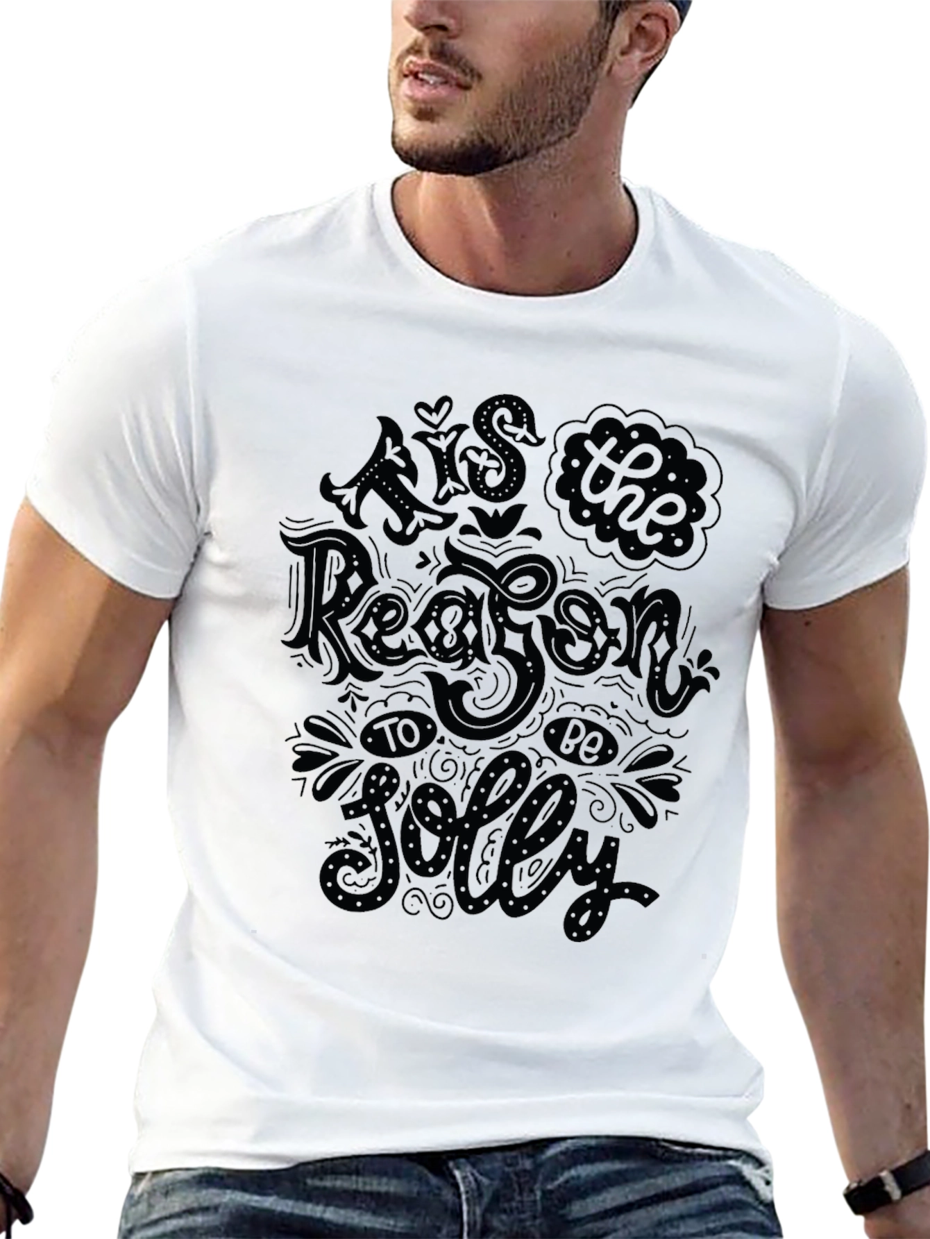 Tis The Reason To Be Jolly Black T-Shirt