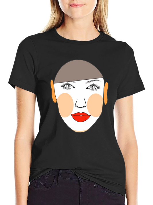 Graphic Face Tee - Stylish Black T-Shirt