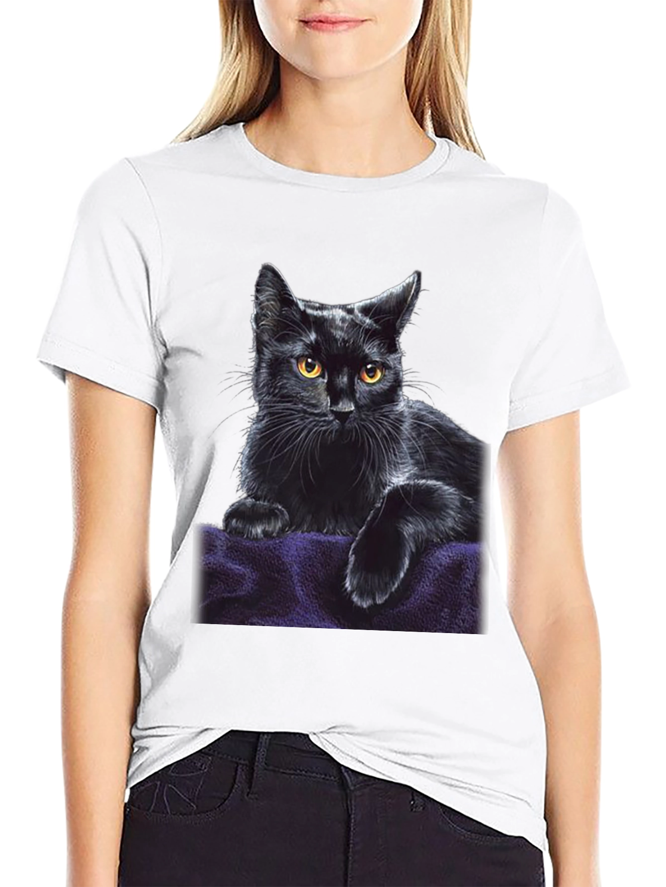 Black Cat Graphic Tee - Unisex Soft Cotton T-Shirt