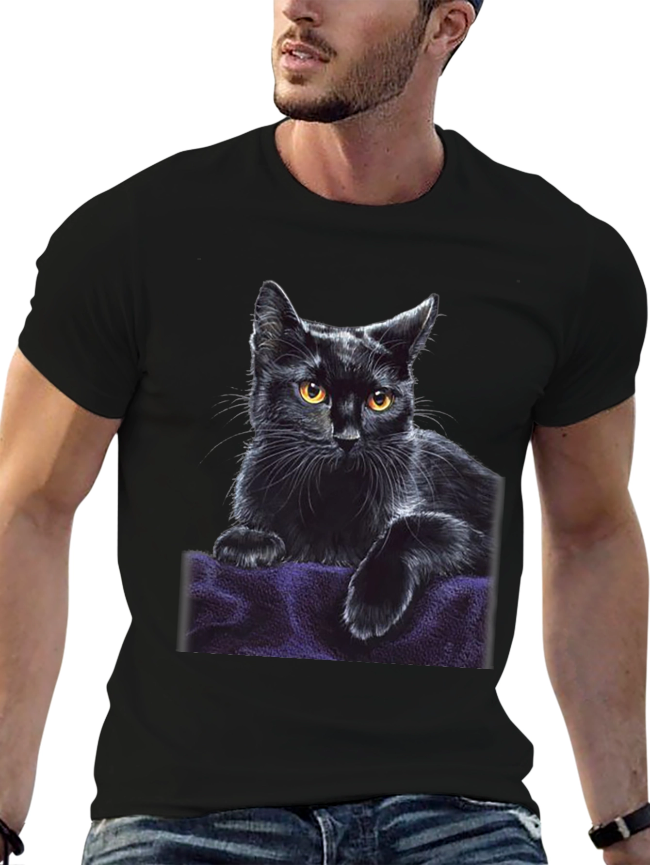 Black Cat Graphic Tee - Unisex Soft Cotton T-Shirt