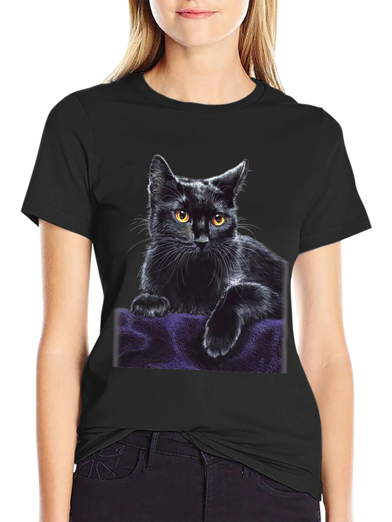 Black Cat Graphic Tee - Unisex Soft Cotton T-Shirt