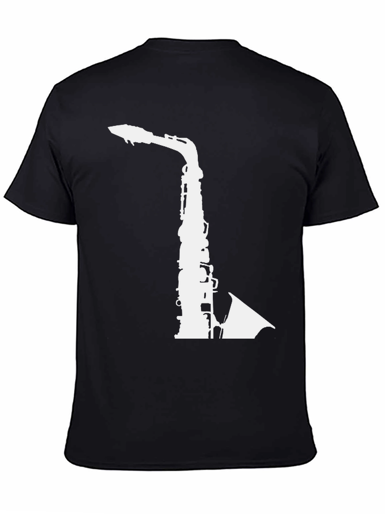 Saxophone Graphic Tee - Music Lovers Black T-Shirt