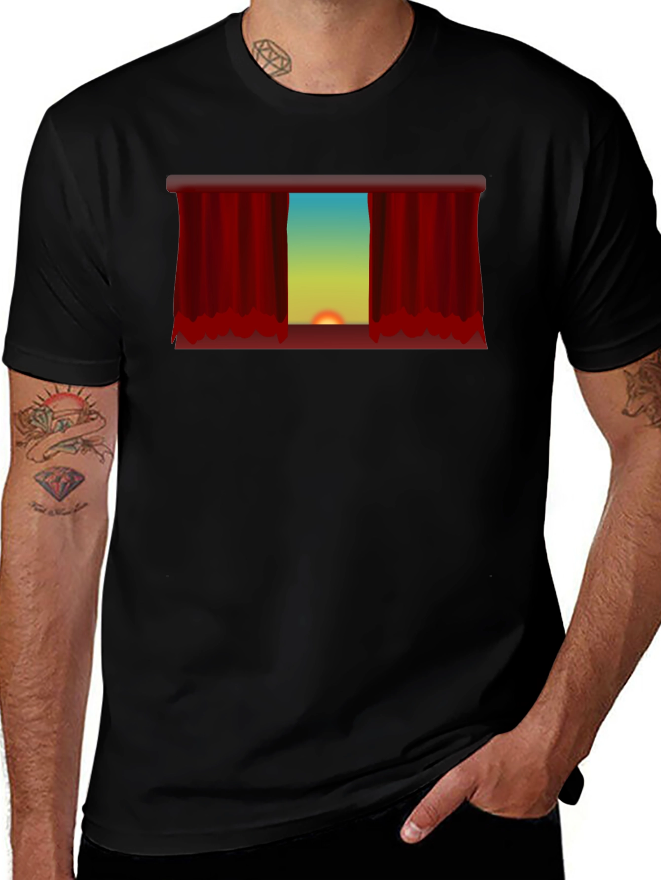Sunset Theater Curtain Graphic Tee - Unisex