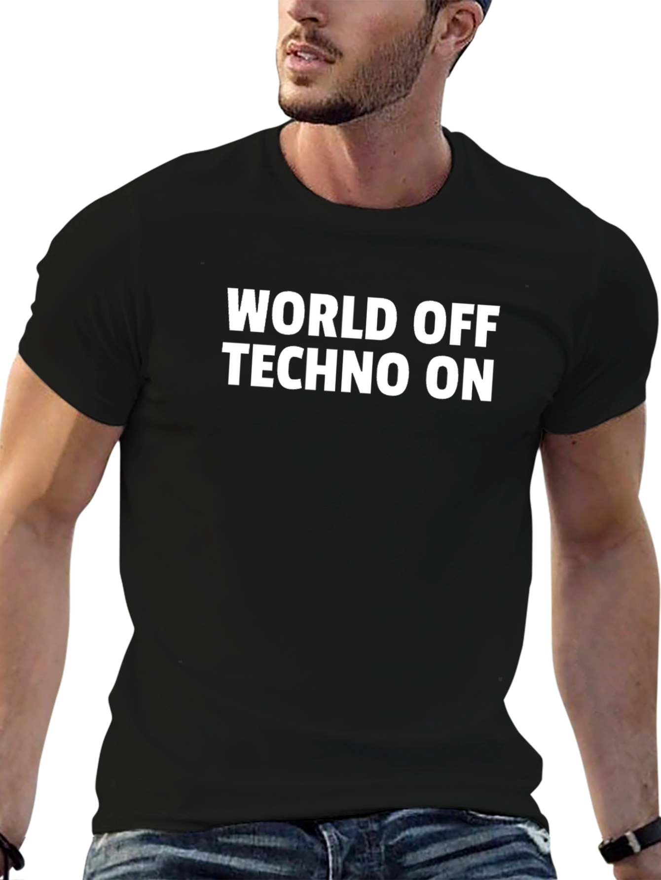 World Off Techno On Graphic Tee