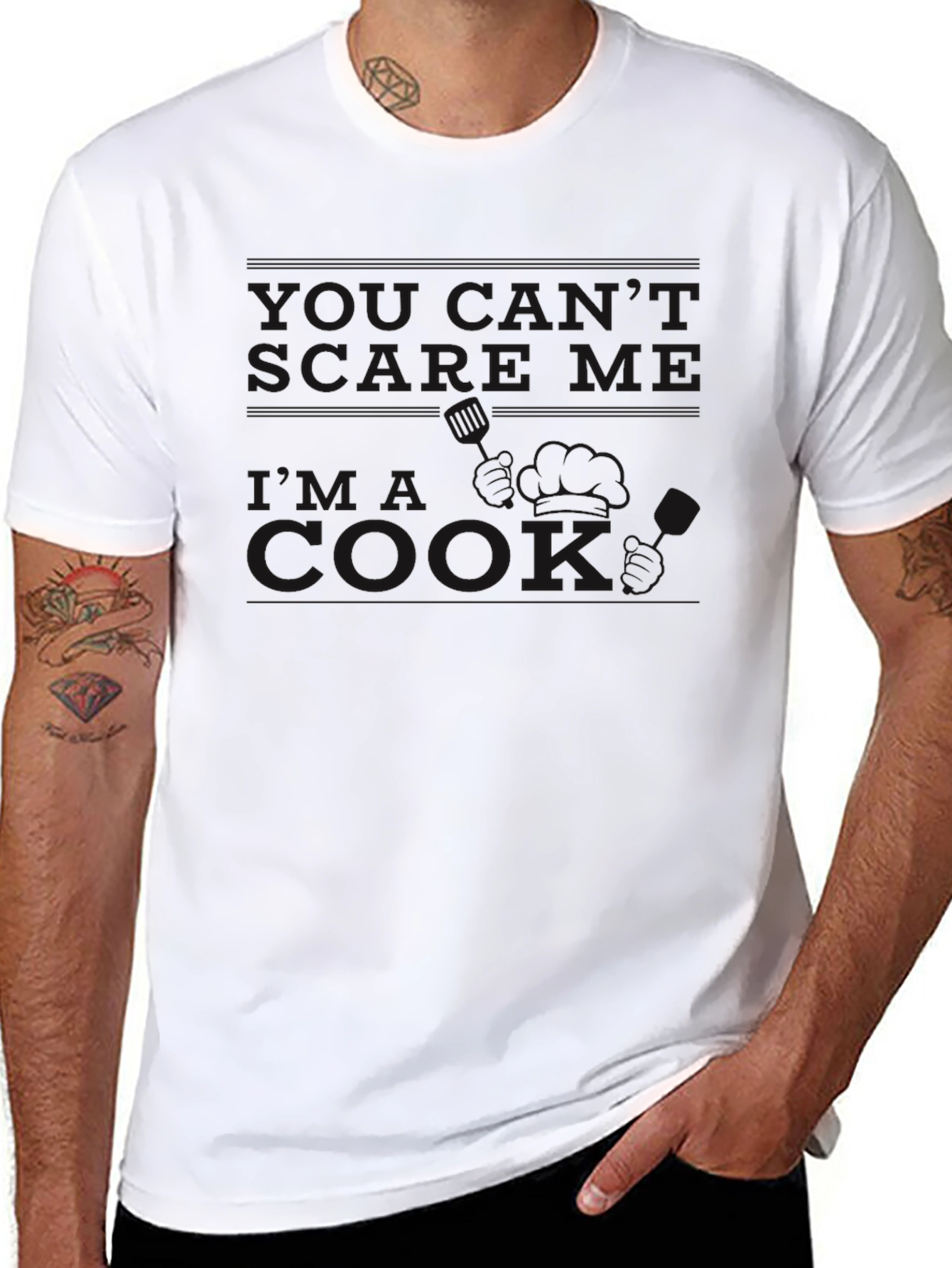 Black Dont Make Me Cook Crew Neck T-Shirt