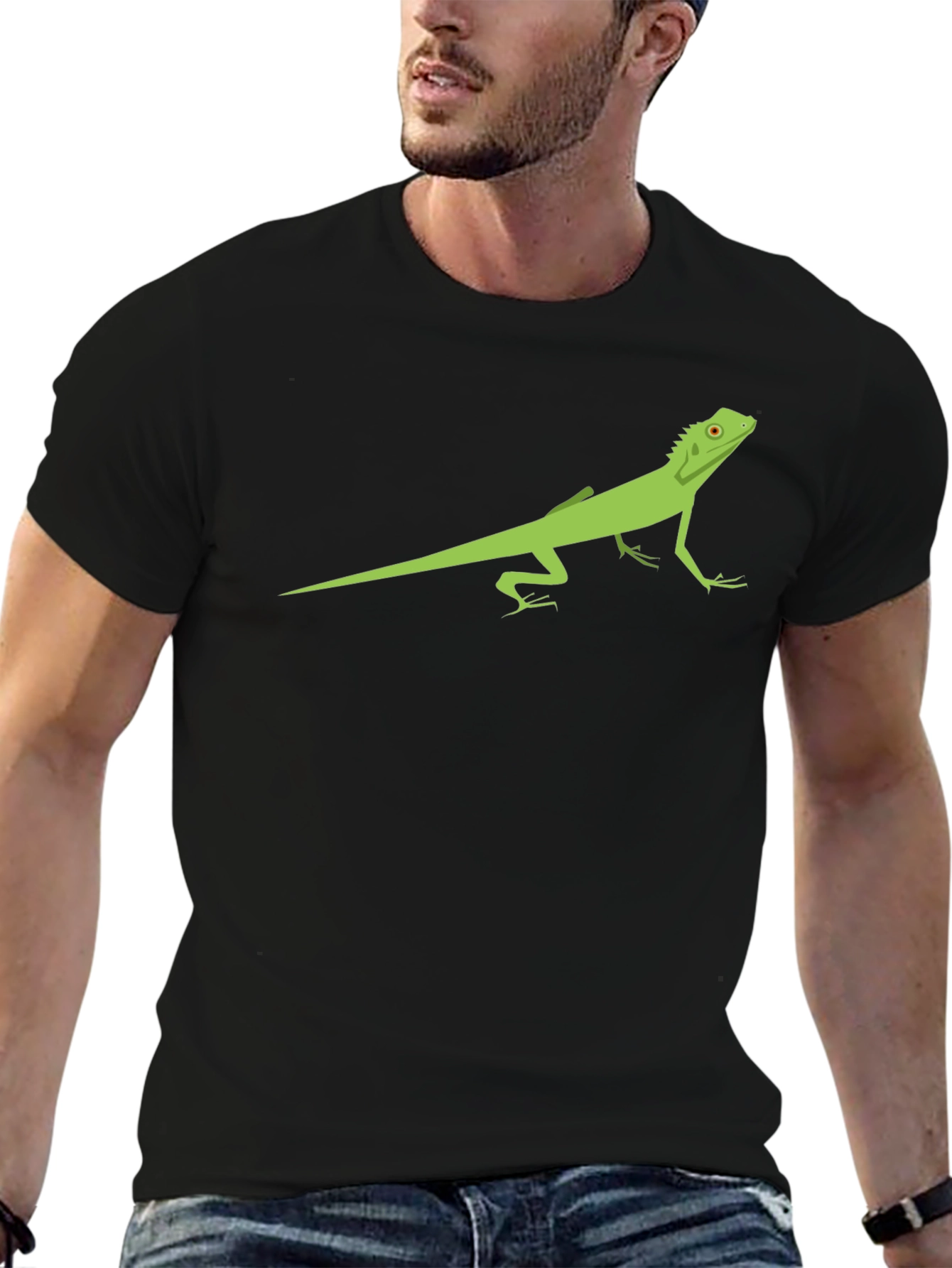 Green Lizard Graphic Tee - Cool Reptile T-Shirt