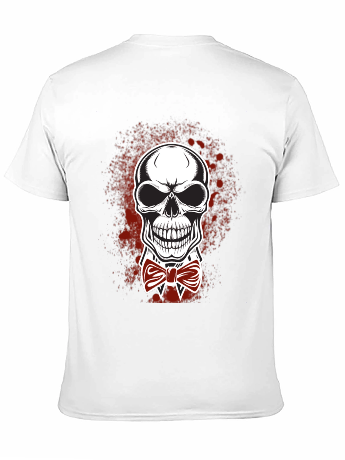 Skull Bowtie Graphic Tee - Mens Black T-Shirt