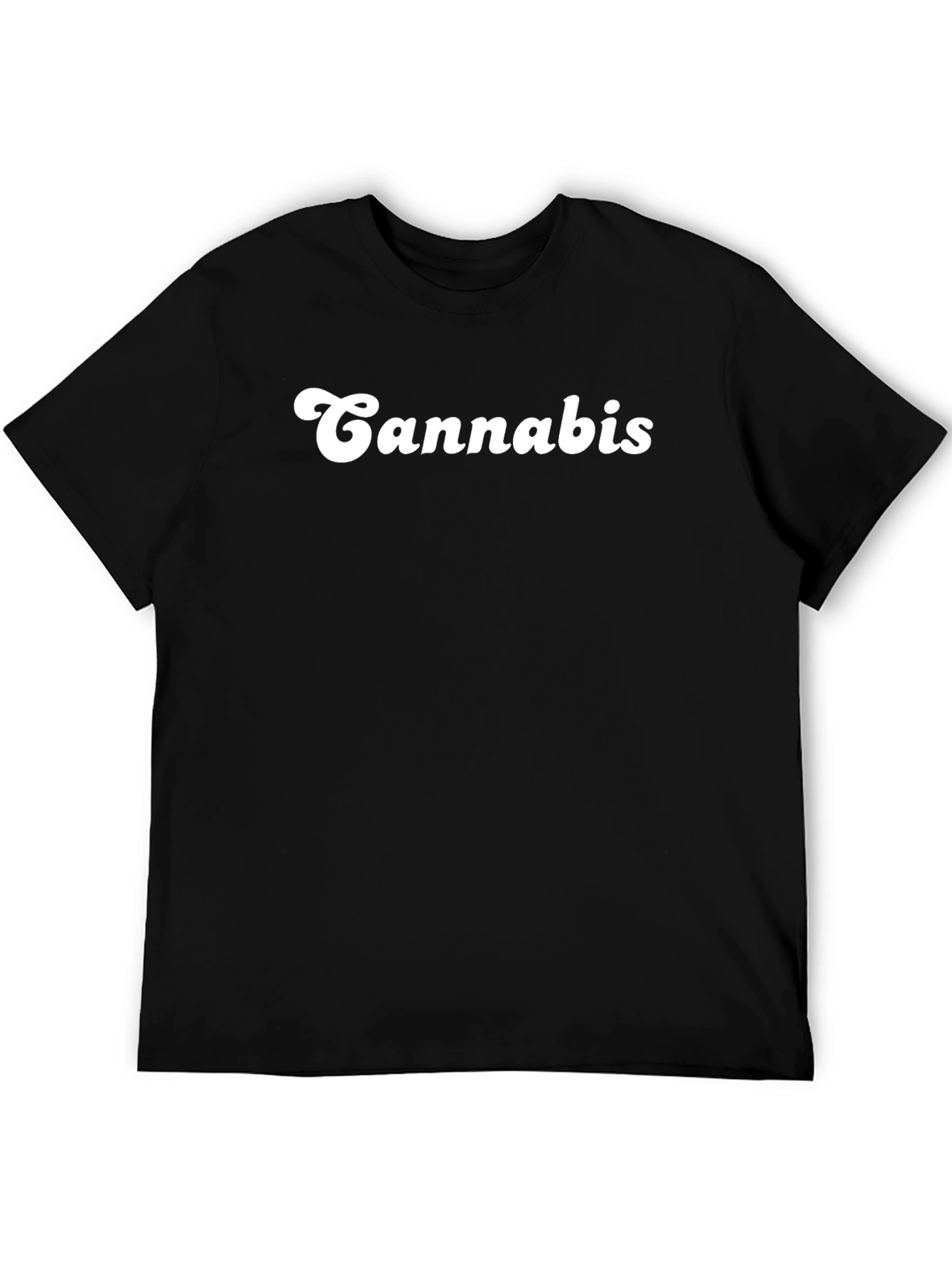 Cannabis Retro Graphic T-Shirt - Classic Black