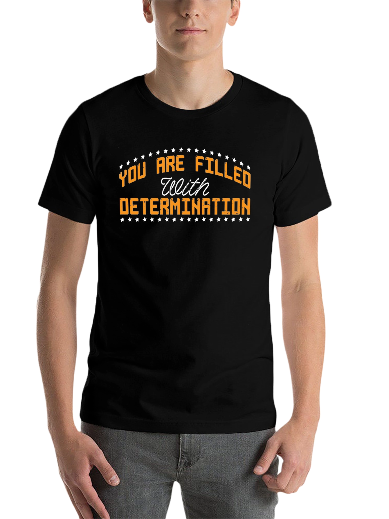 Motivational Determination Graphic Tee - Black