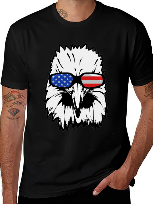 American Eagle USA Flag Sunglasses Graphic T-Shirt