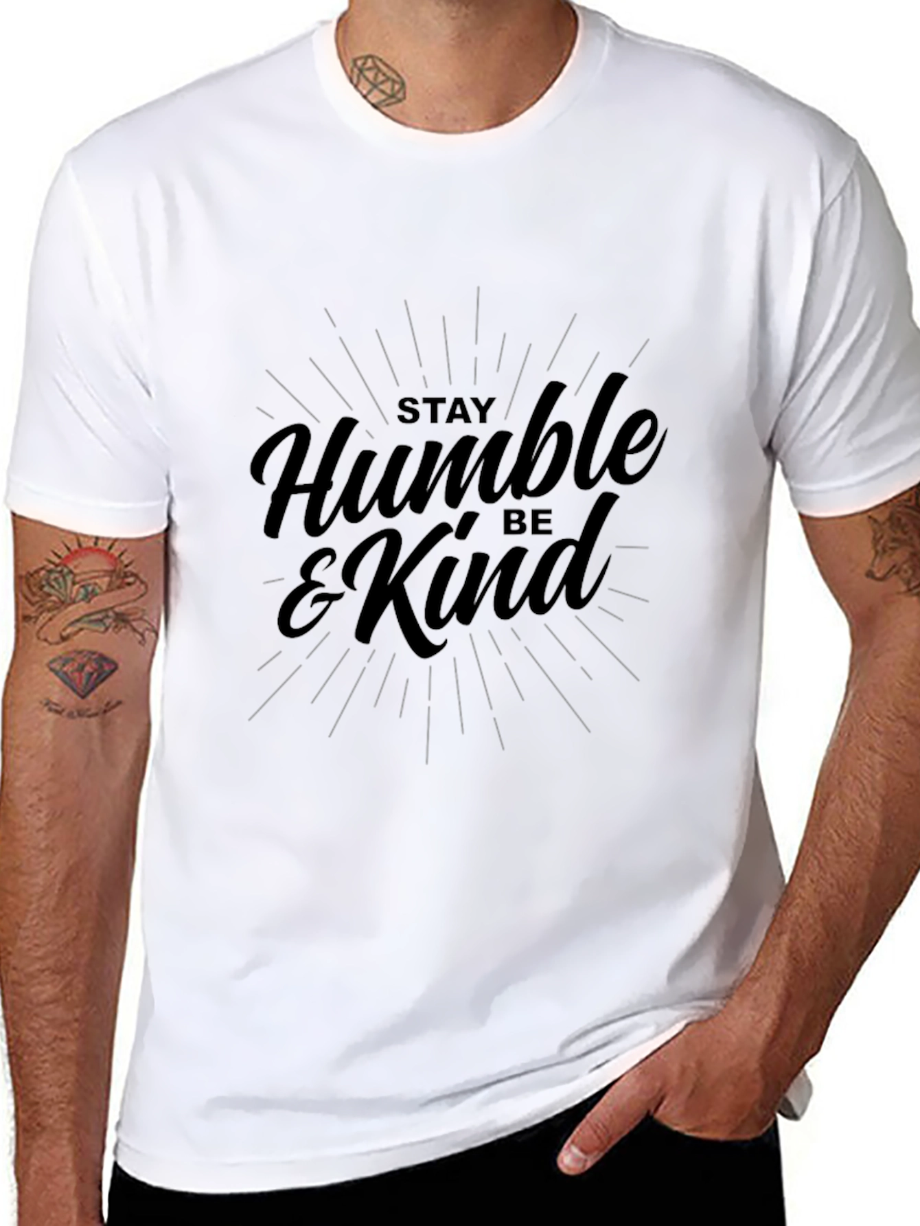 Stay Humble & Kind Black Graphic Tee