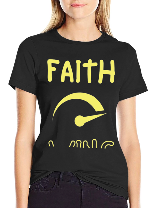 Faith Over Fear Graphic T-Shirt - Black Cotton Blend