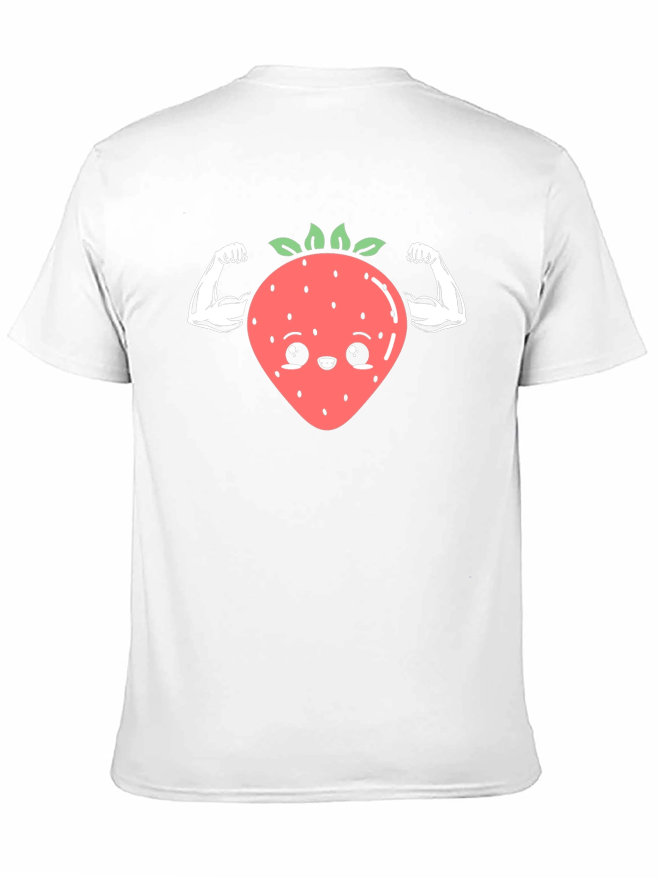 Funny Strawberry Muscles Black T-Shirt