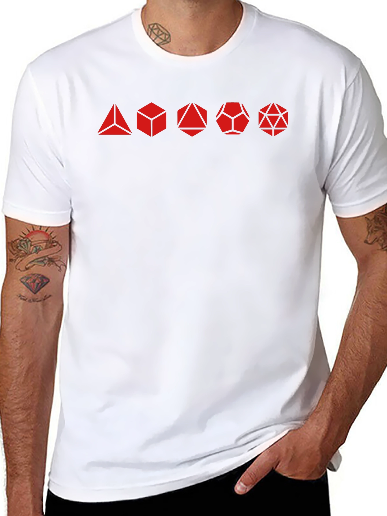 D&D Dice Set Black Graphic Tee