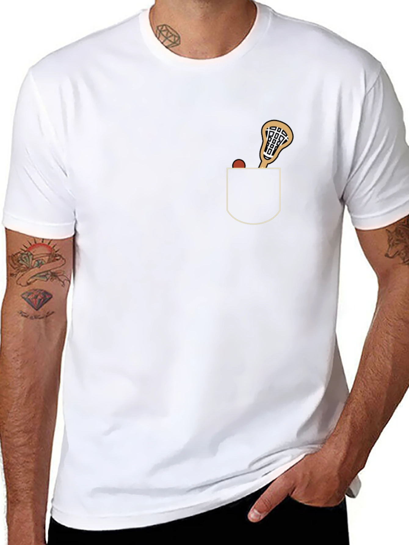 Lacrosse Pocket Graphic Tee - Cool Casual Style