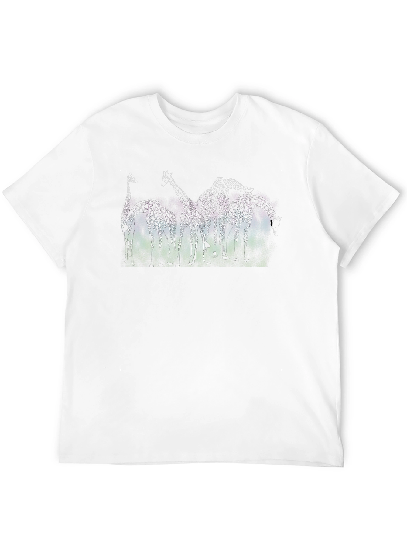 Giraffe Print Black T-Shirt - Animal Graphic Tee