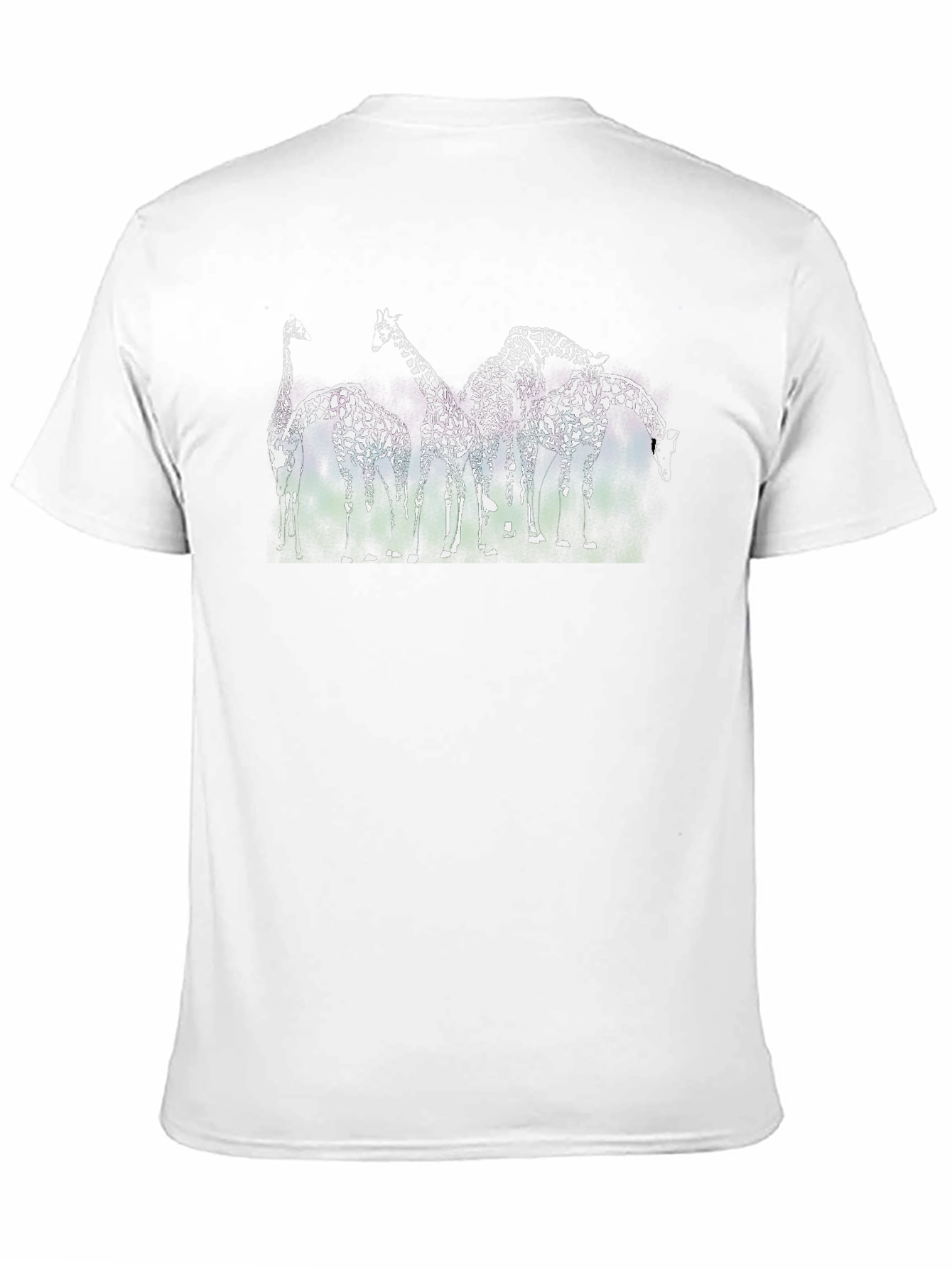 Giraffe Print Black T-Shirt - Animal Graphic Tee