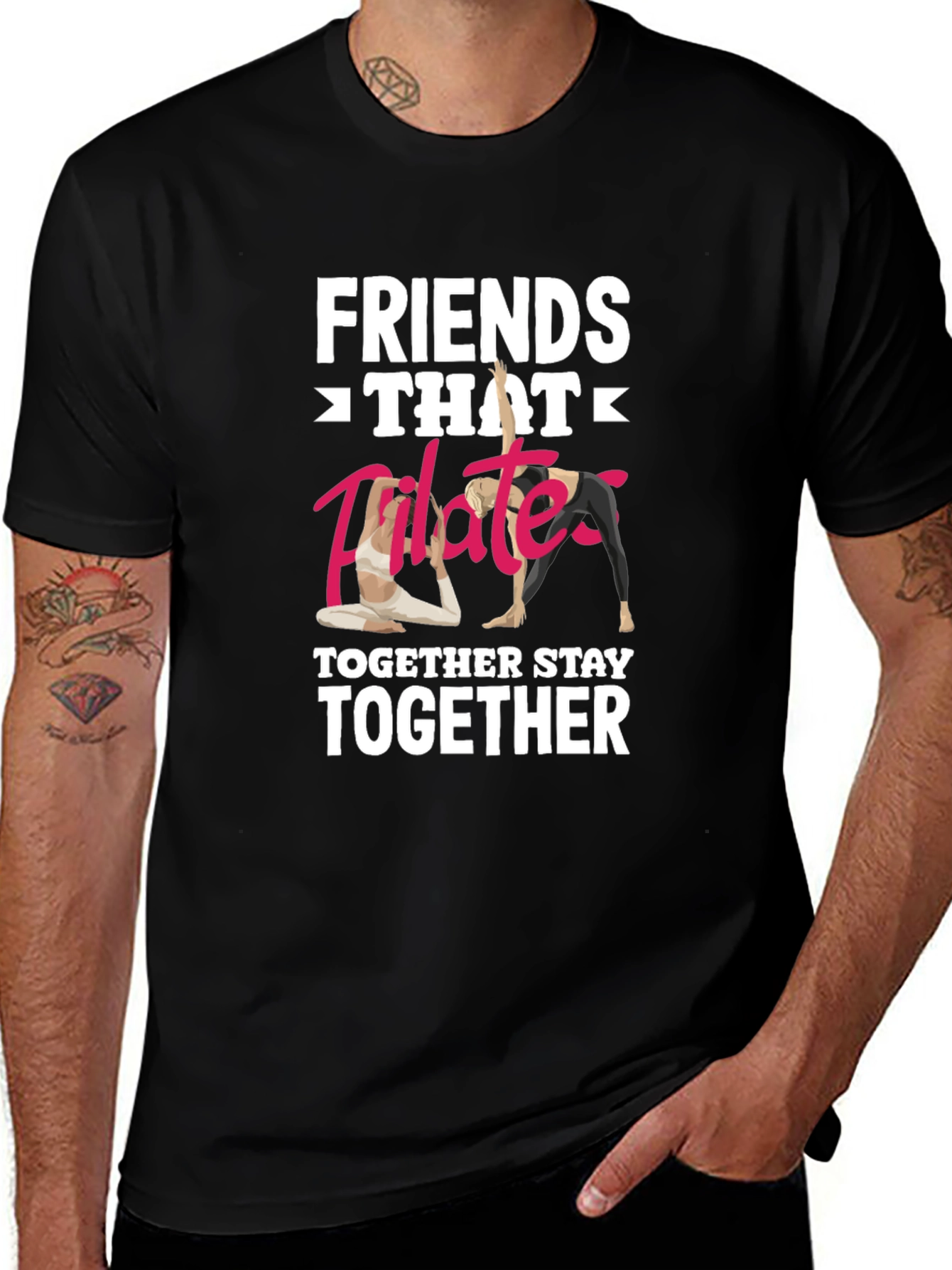 Friends Pilates Together T-Shirt Funny Workout Shirt