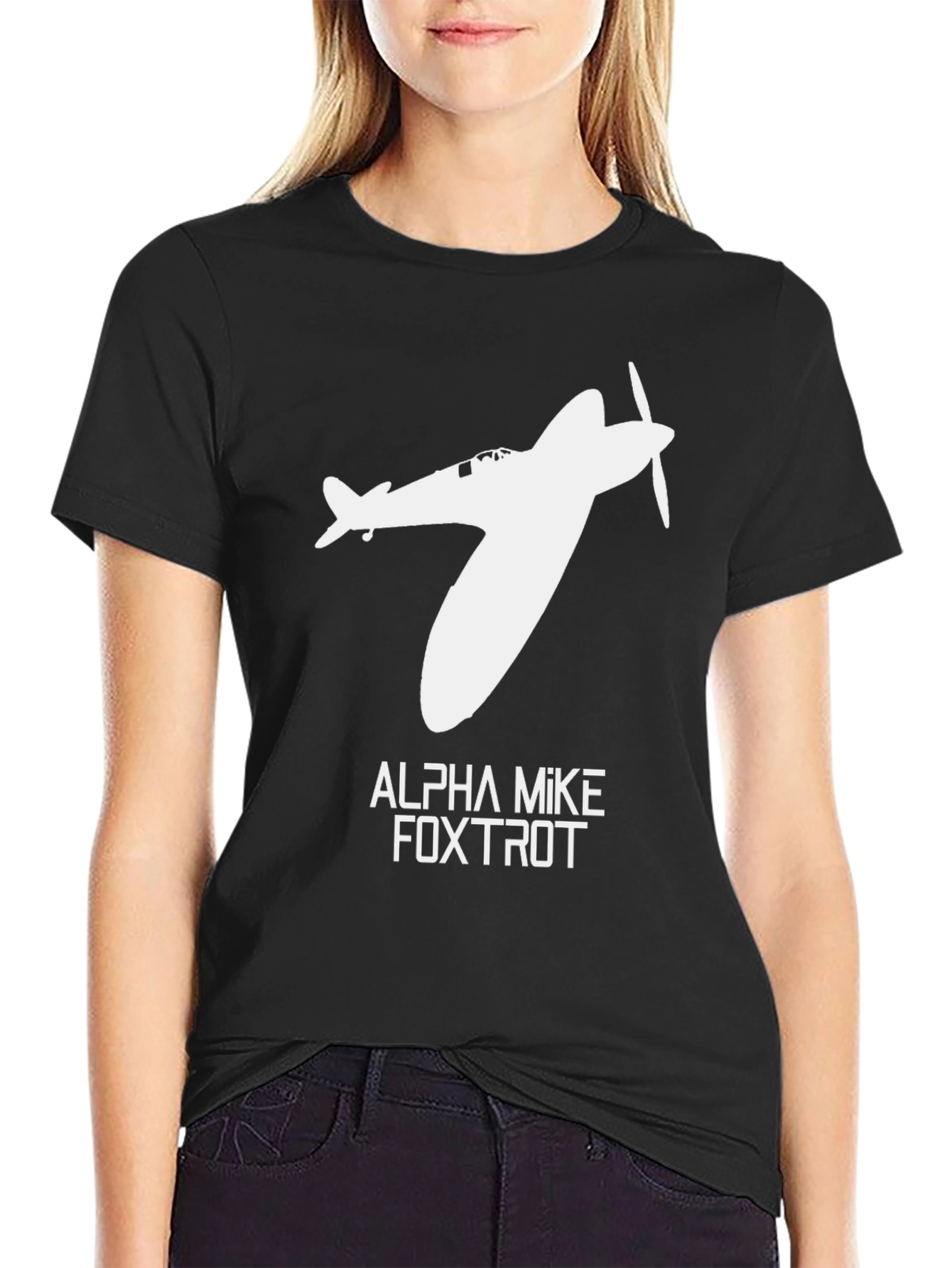 Spitfire Plane T-Shirt - Alpha Mike Foxtrot