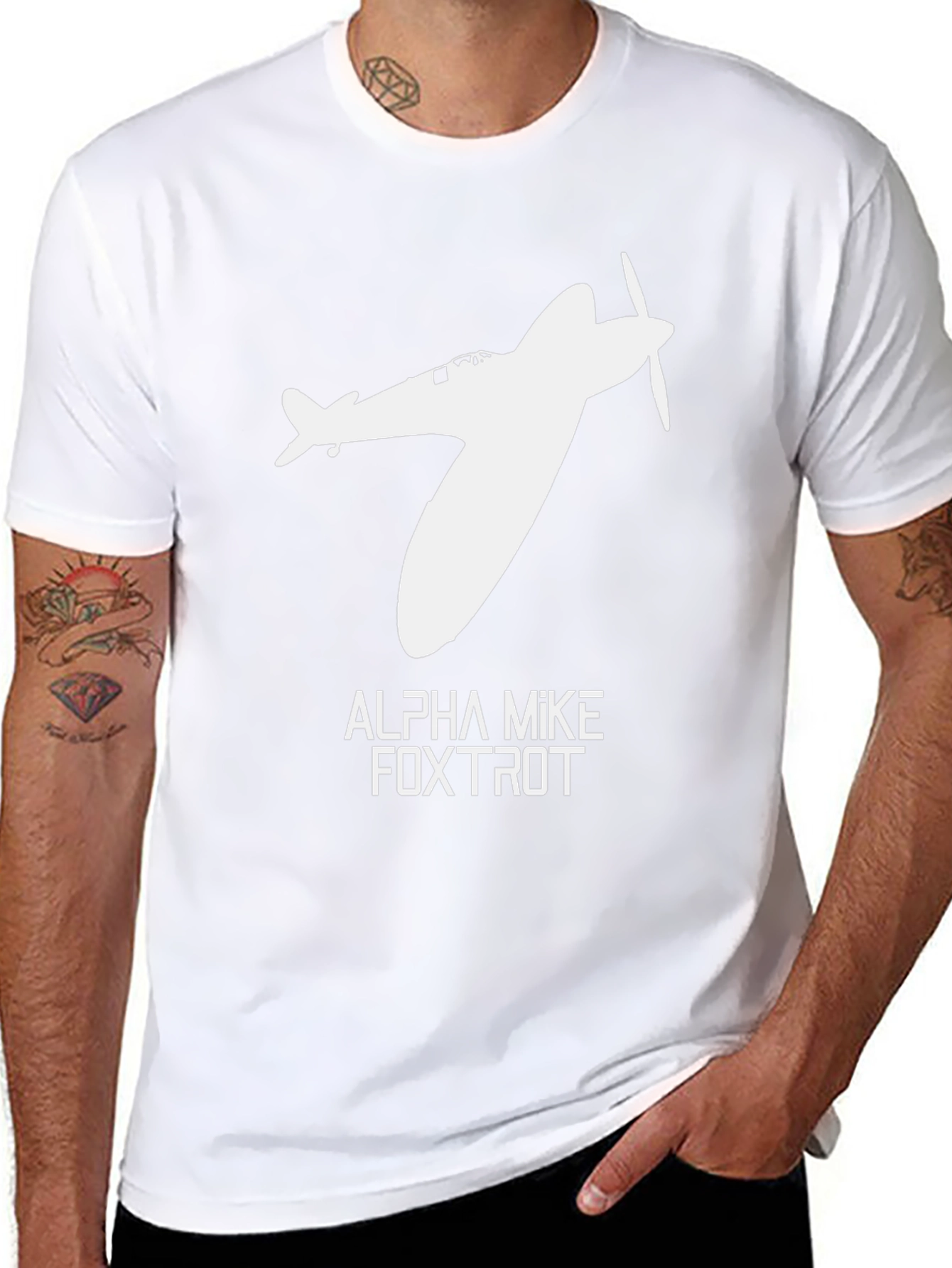 Spitfire Plane T-Shirt - Alpha Mike Foxtrot