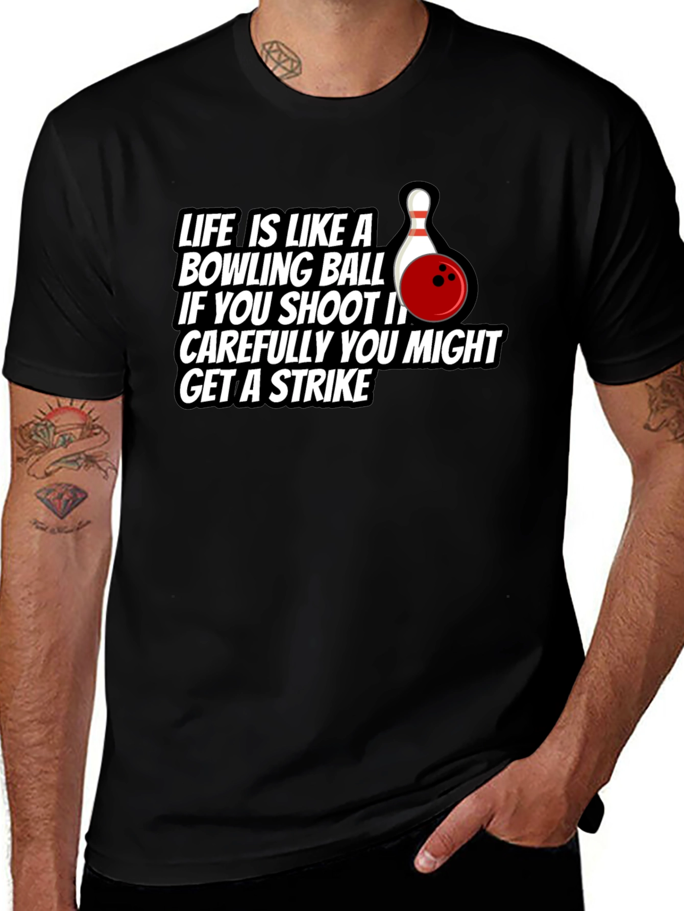 Life Bowling Ball Strike T-Shirt