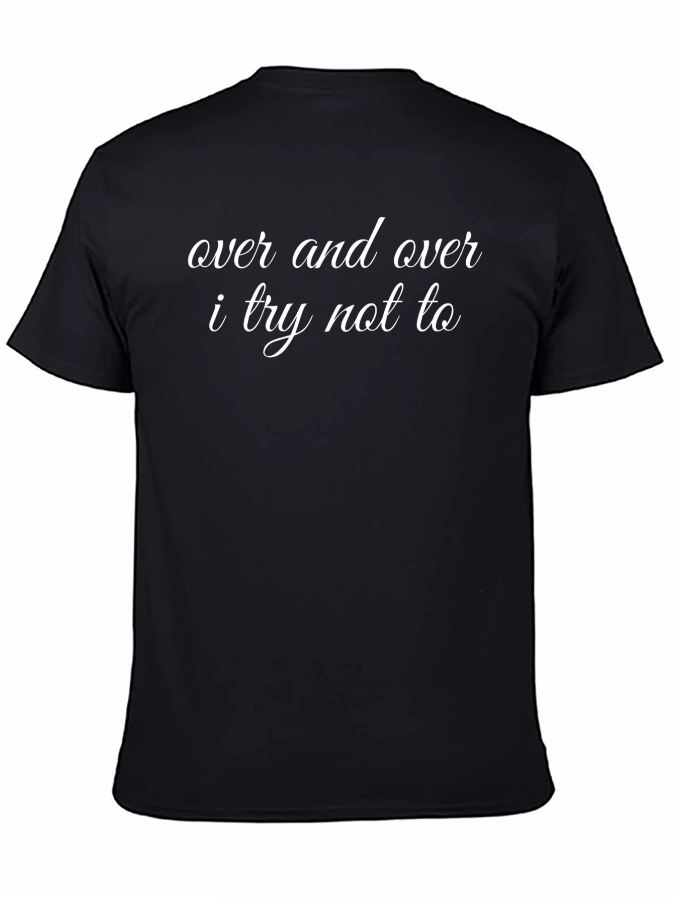 Over and Over Mens Black T-Shirt