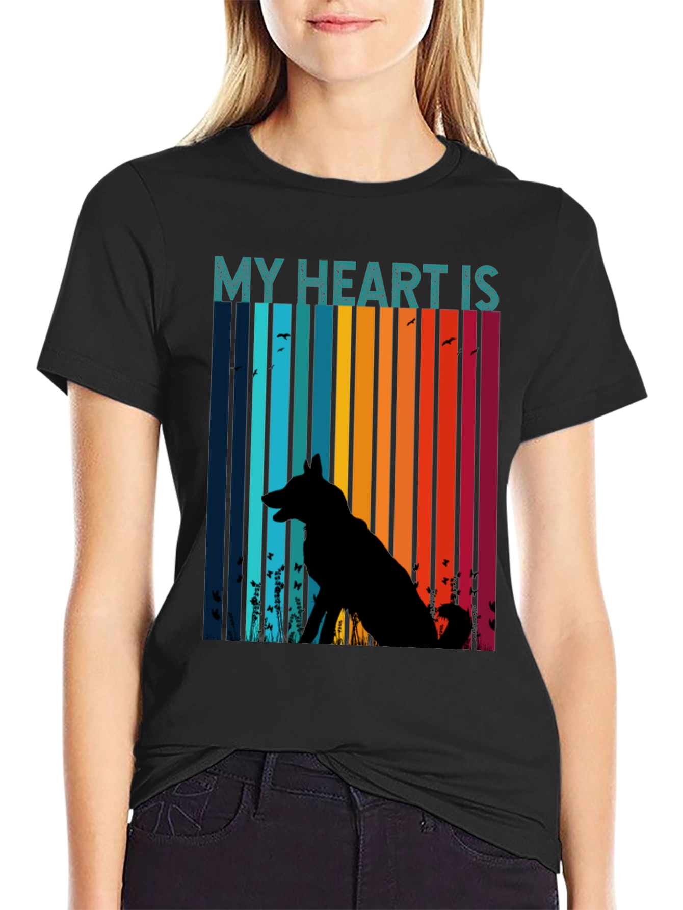 My Heart Is With My Dog Unisex T-Shirt