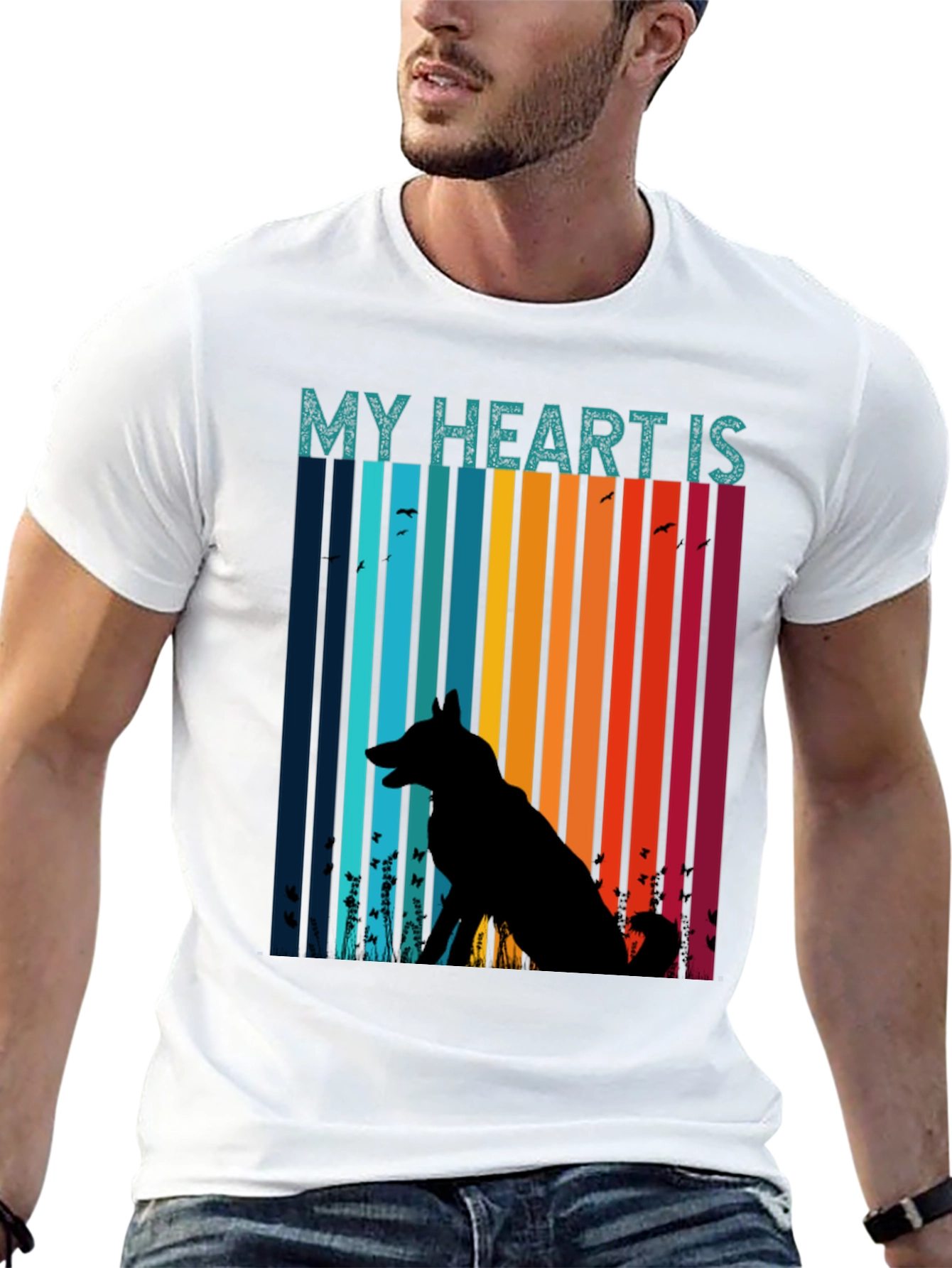 My Heart Is With My Dog Unisex T-Shirt