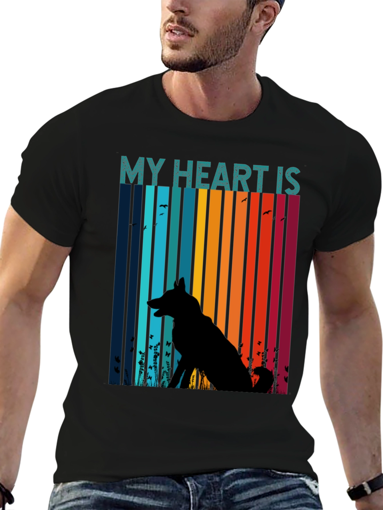 My Heart Is With My Dog Unisex T-Shirt