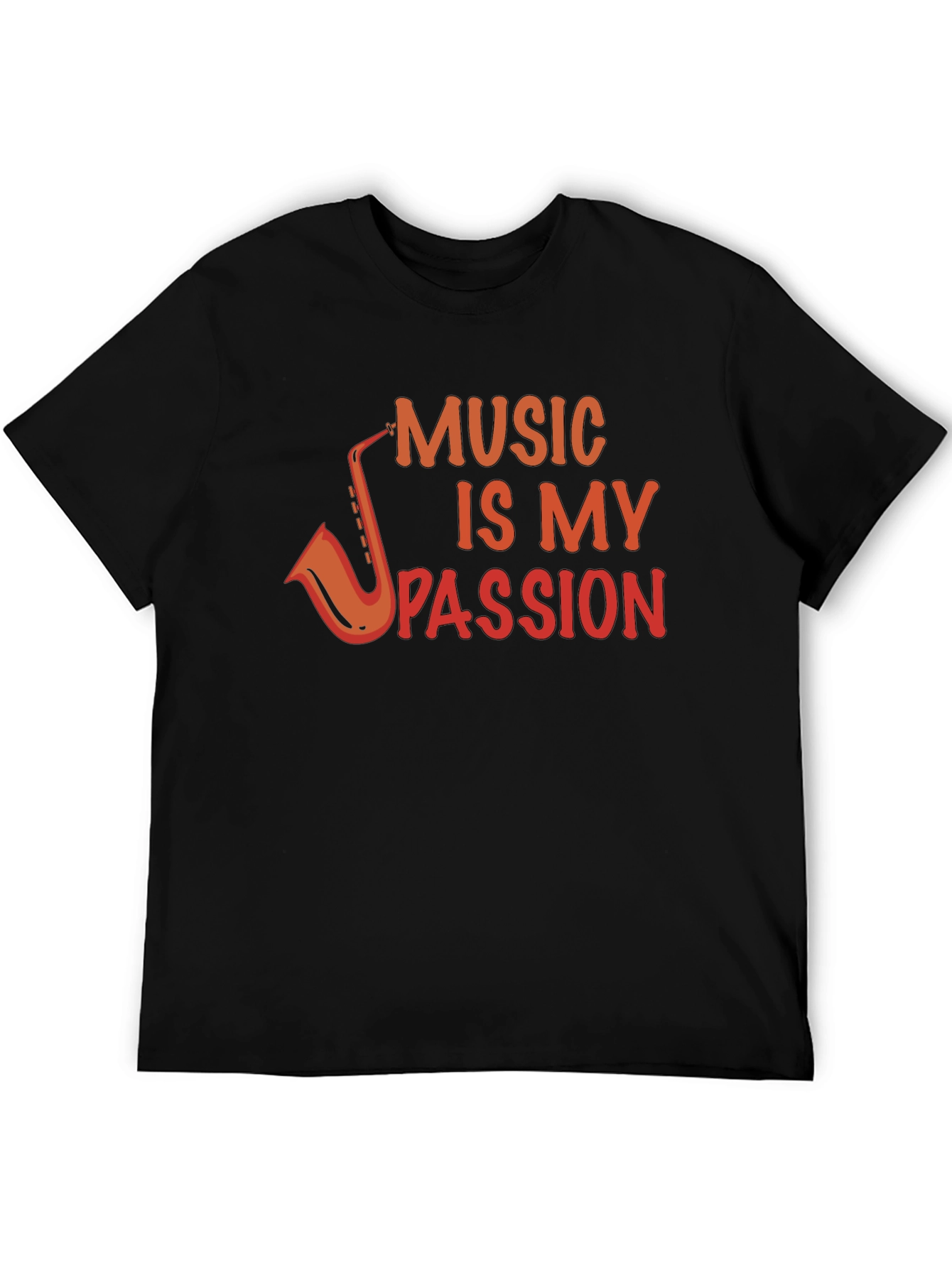 Music Is My Passion Black T-Shirt