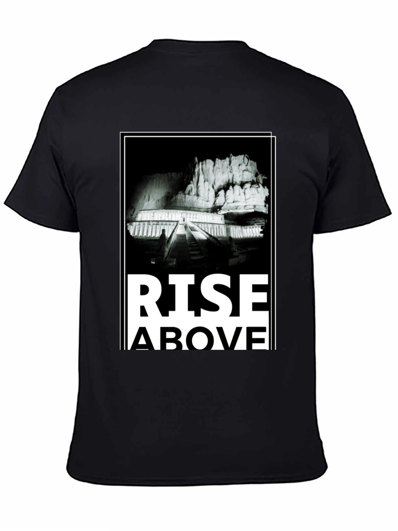 Rise Above Graphic Tee - Mens Black T-Shirt