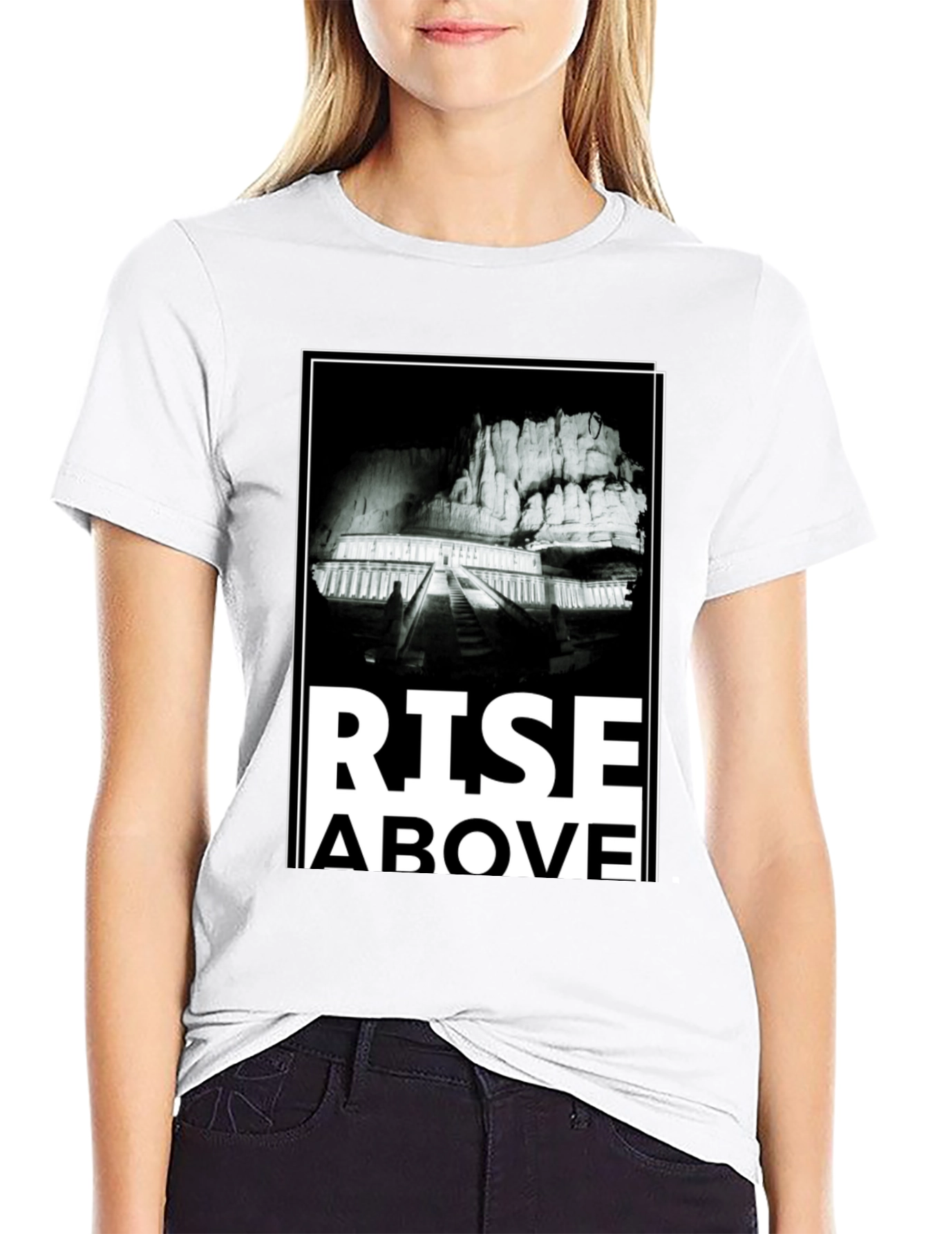 Rise Above Graphic Tee - Mens Black T-Shirt