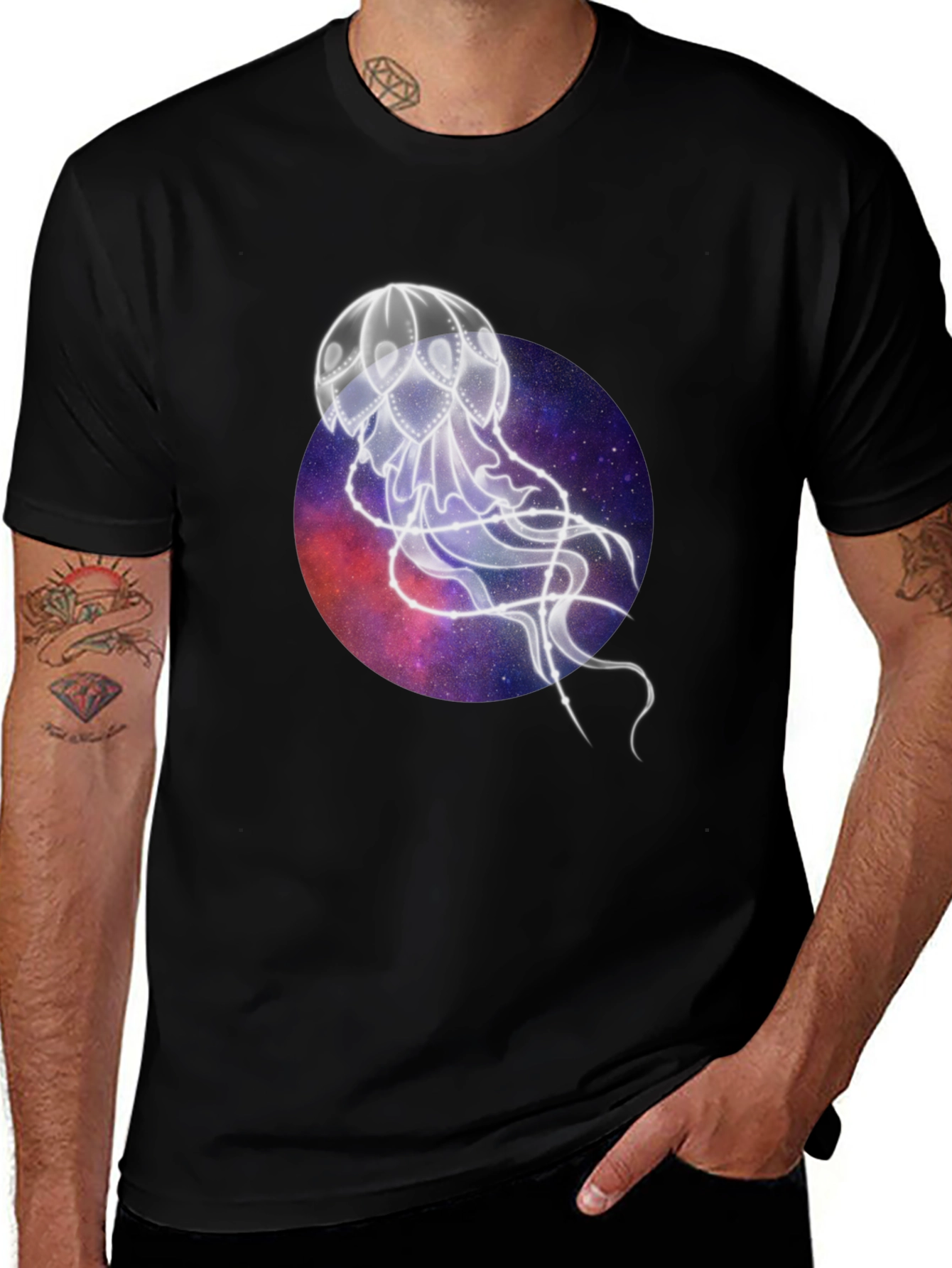 Cosmic Jellyfish Black T-Shirt
