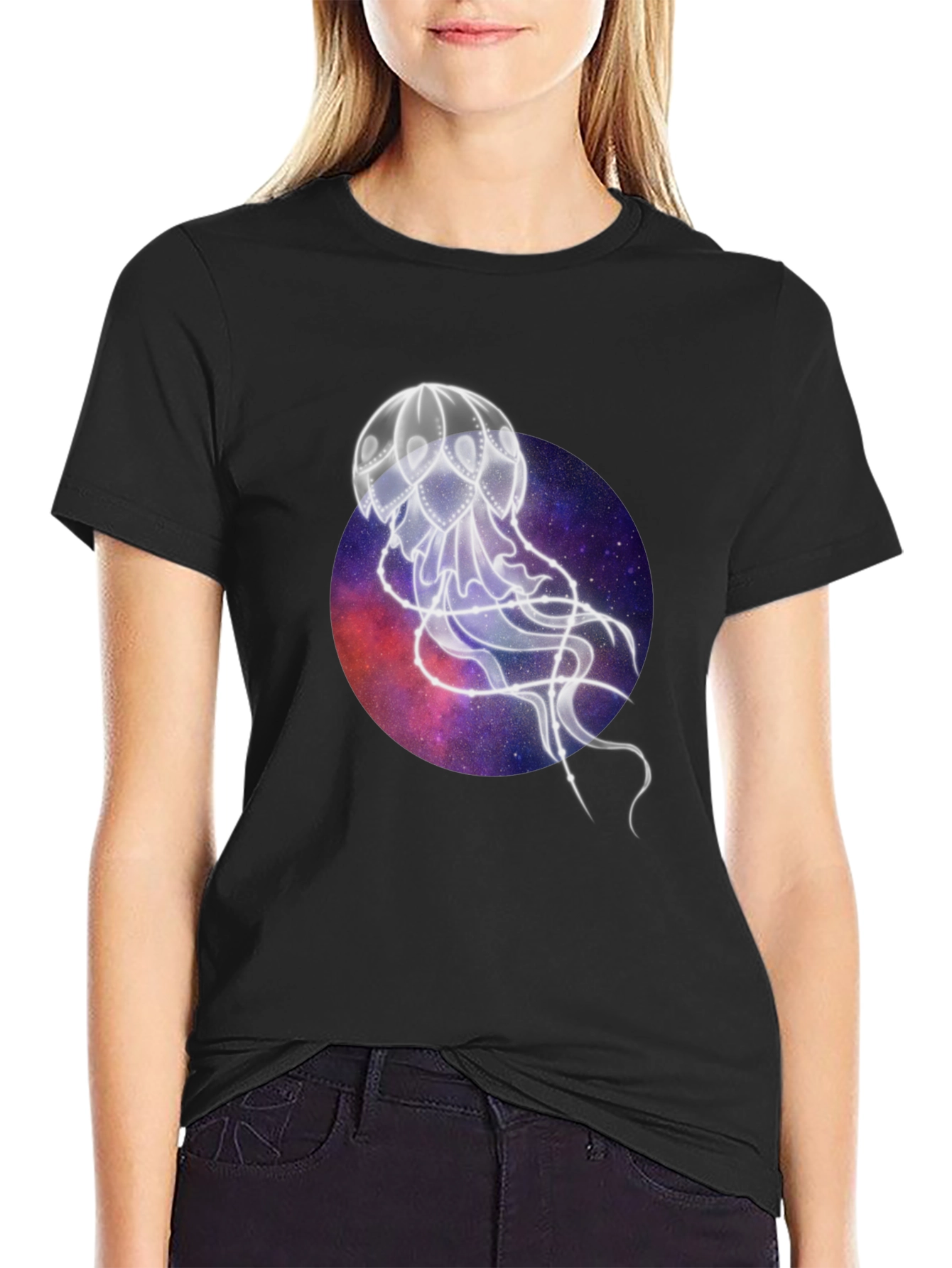 Cosmic Jellyfish Black T-Shirt