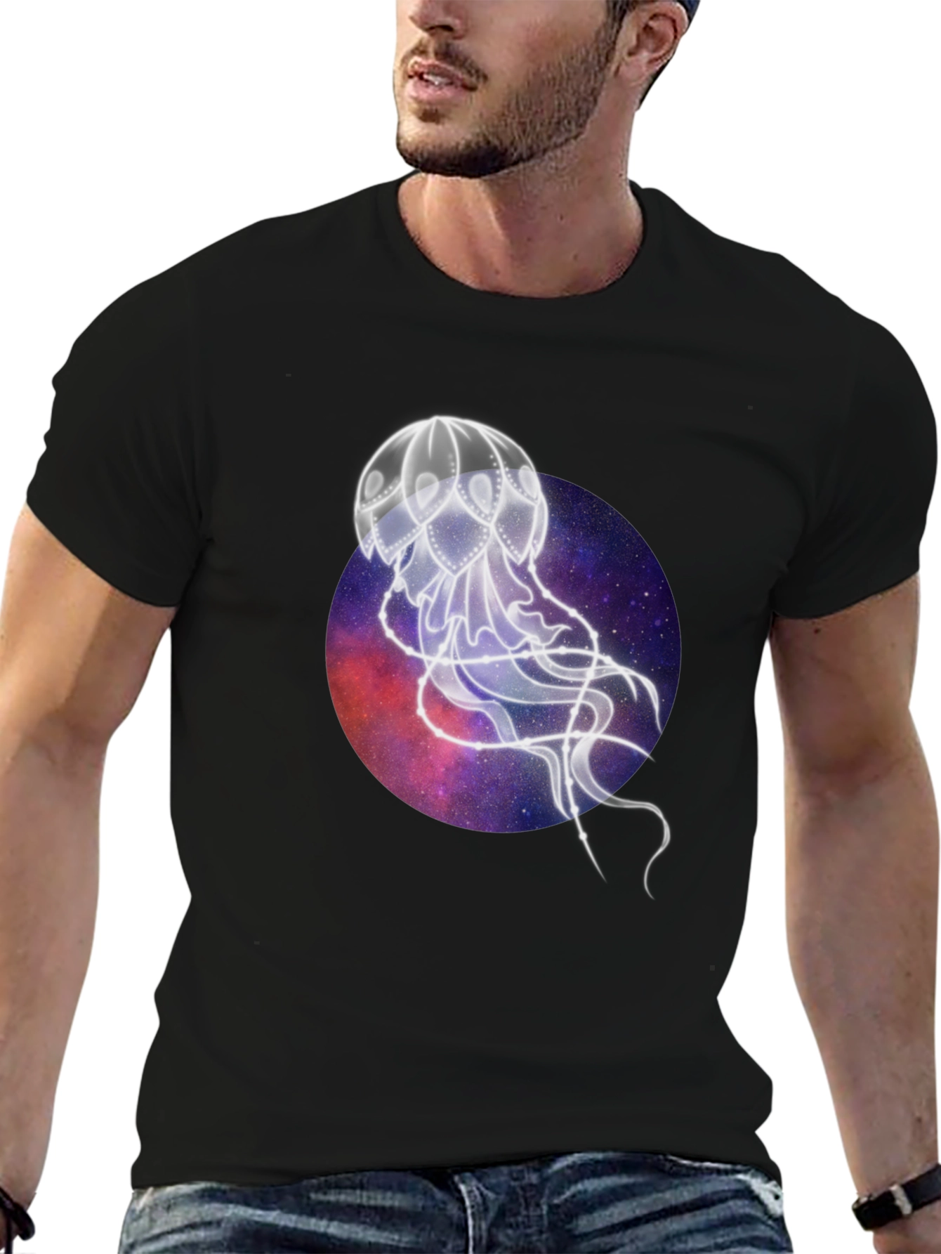 Cosmic Jellyfish Black T-Shirt