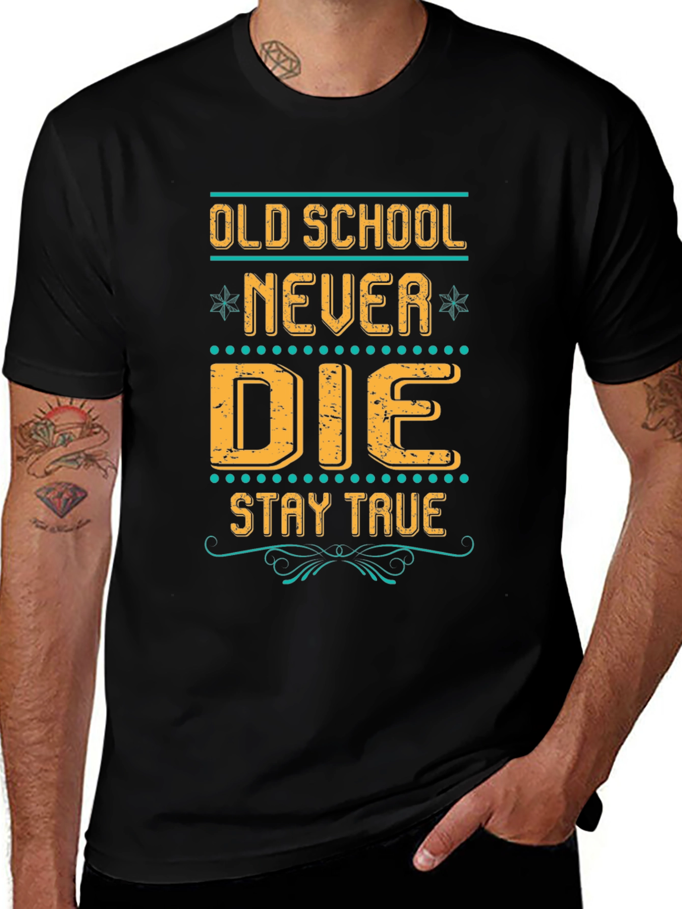 Old School Never Die Graphic T-Shirt