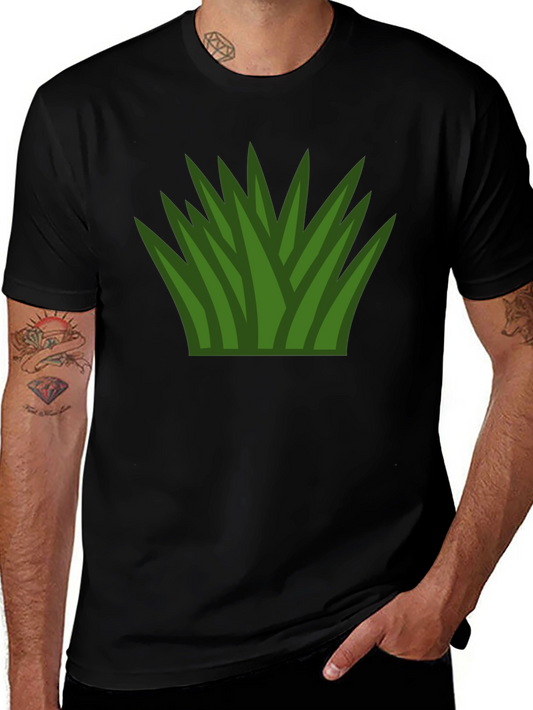Grass Graphic T-Shirt - Black Cotton Tee