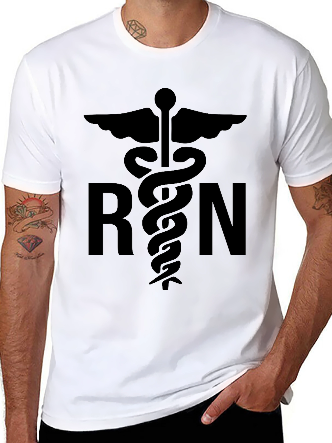 RN Caduceus T-Shirt - Registered Nurse Appreciation Tee