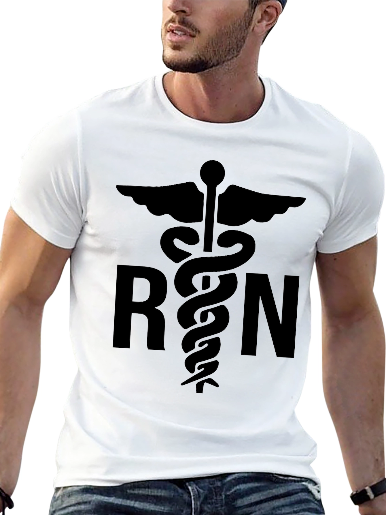 RN Caduceus T-Shirt - Registered Nurse Appreciation Tee