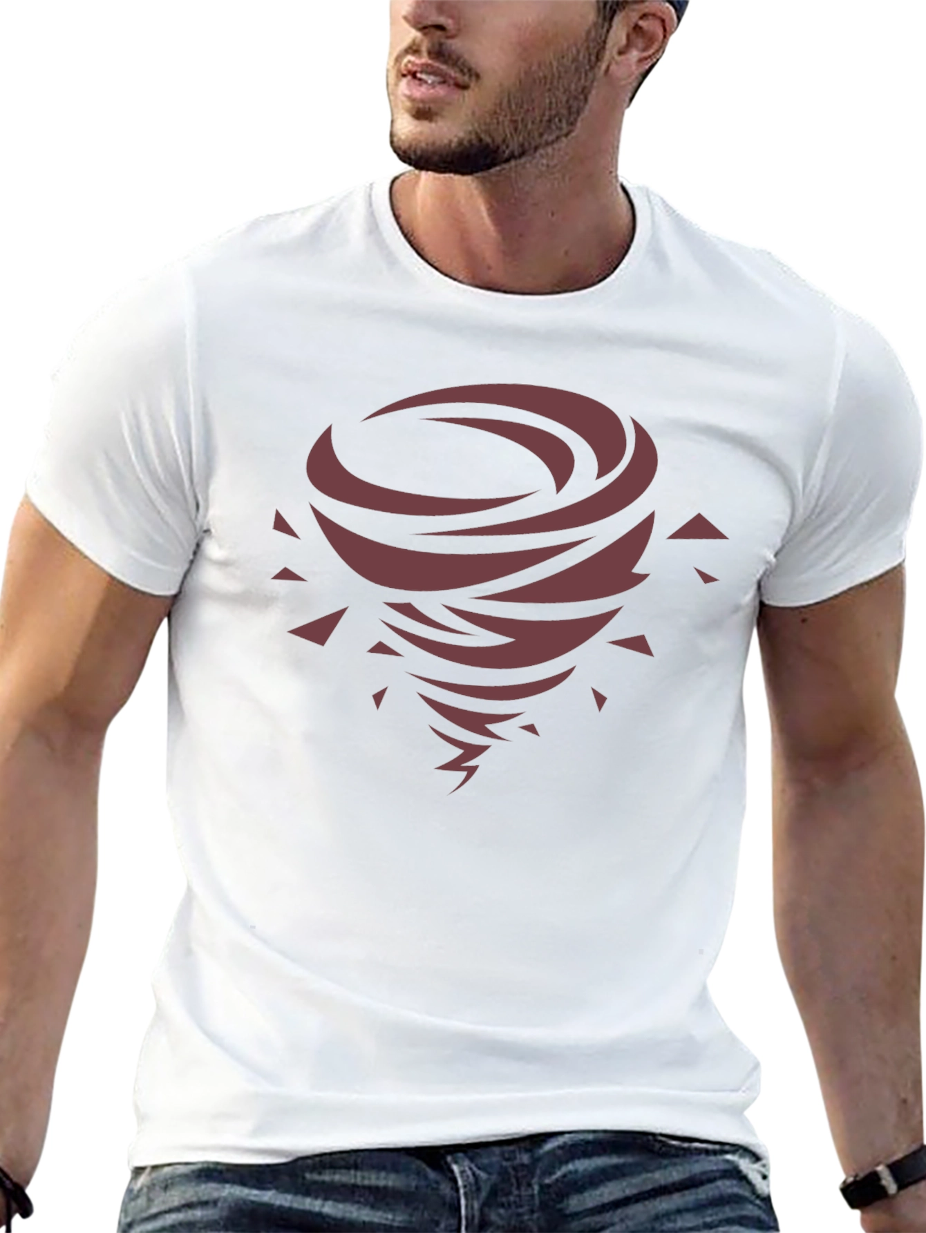 Tornado Graphic Print Black T-Shirt