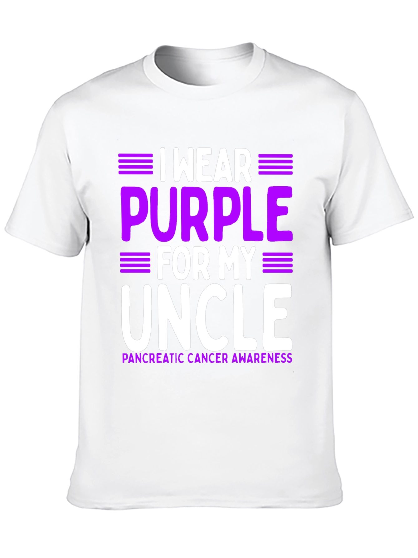 Purple for My Uncle Pancreatic Cancer Awareness T-Shirt