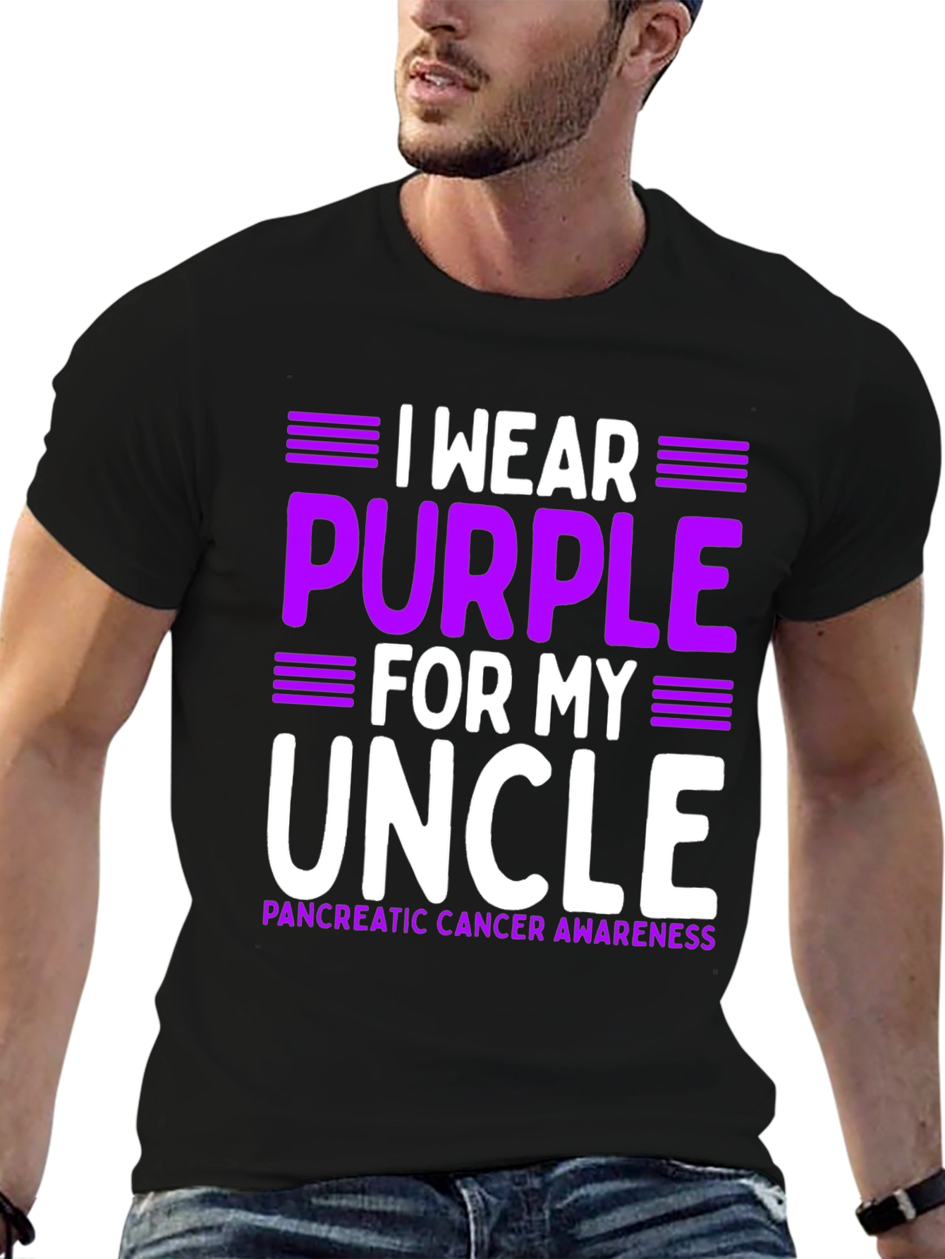 Purple for My Uncle Pancreatic Cancer Awareness T-Shirt