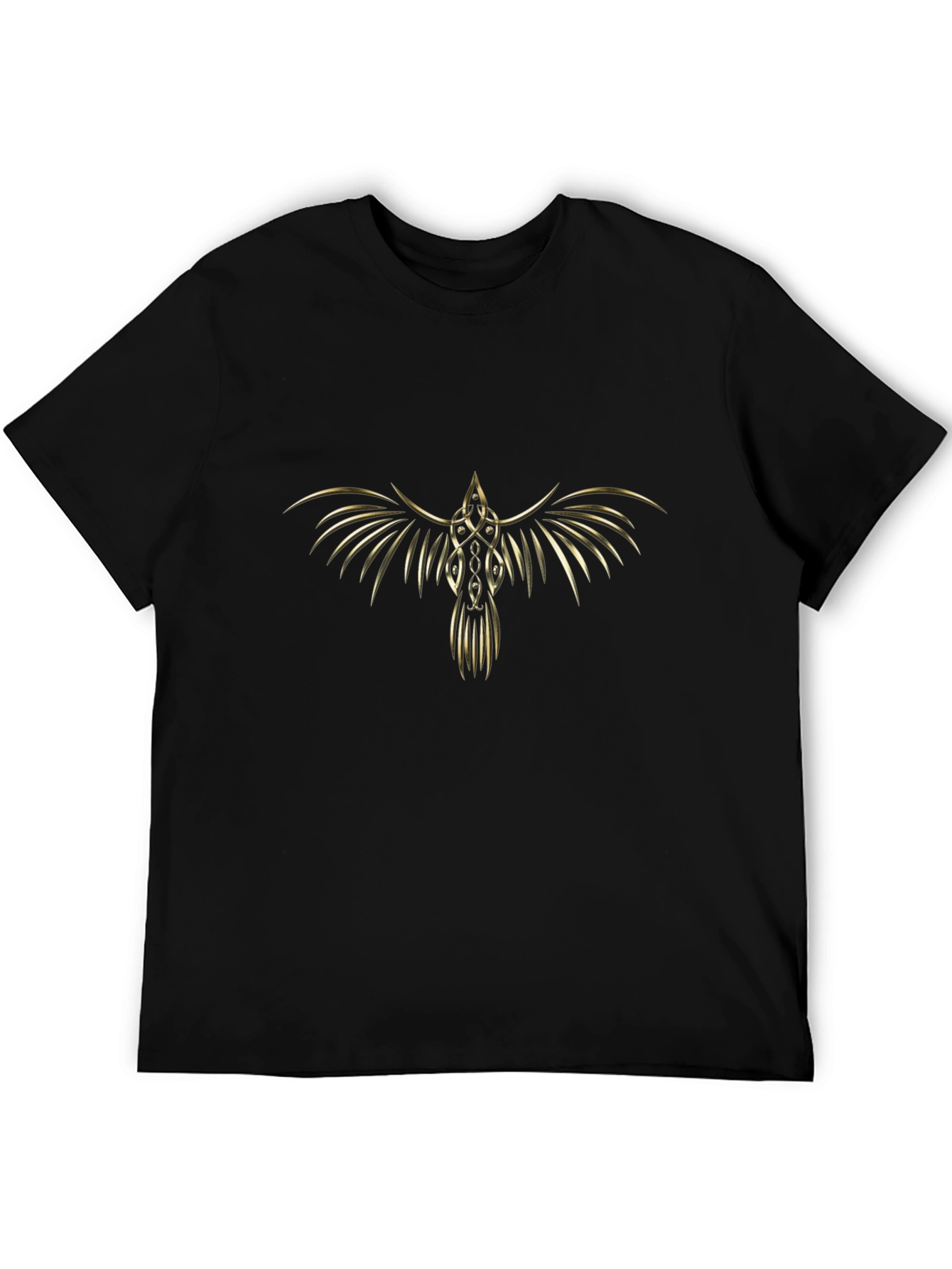 Raven Graphic T-Shirt - Stylish Black Tee